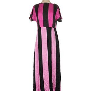 NWT black & pink stripe maxi dress, designer line for Target, size 6